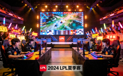 英雄联盟电竞比赛新闻报道配图 - LPL战队比赛现场画面